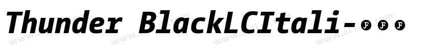 Thunder BlackLCItali字体转换
